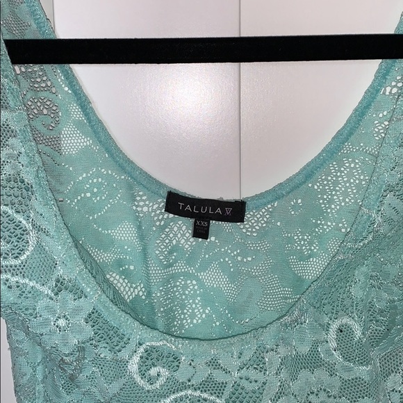 Talula Teal Lace Tank - Picture 2 of 2